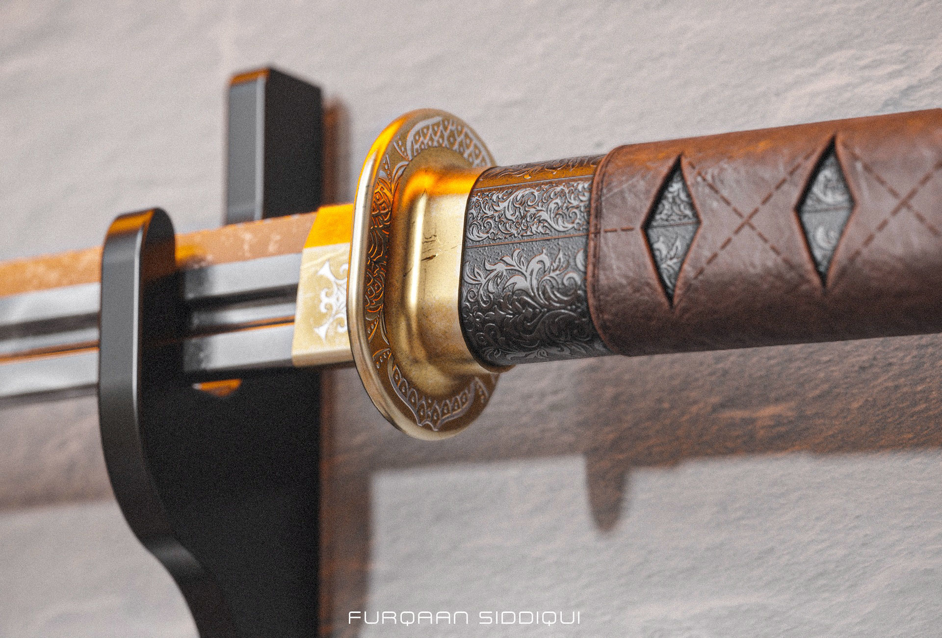 Katana Zoro PBR Sword Low-poly 3D model_2