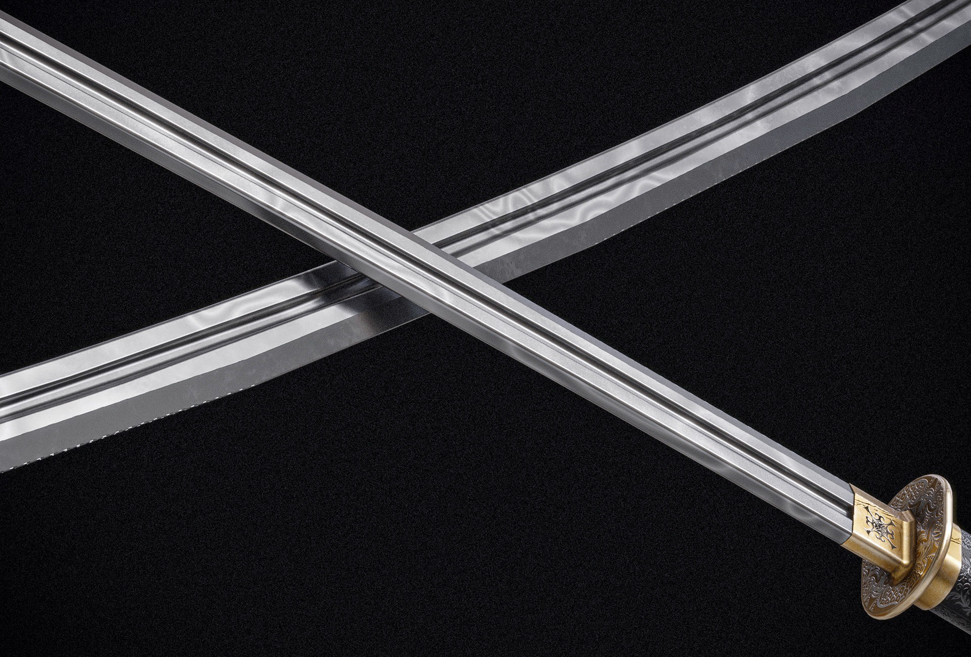 Katana Zoro PBR Sword Low-poly 3D model_11