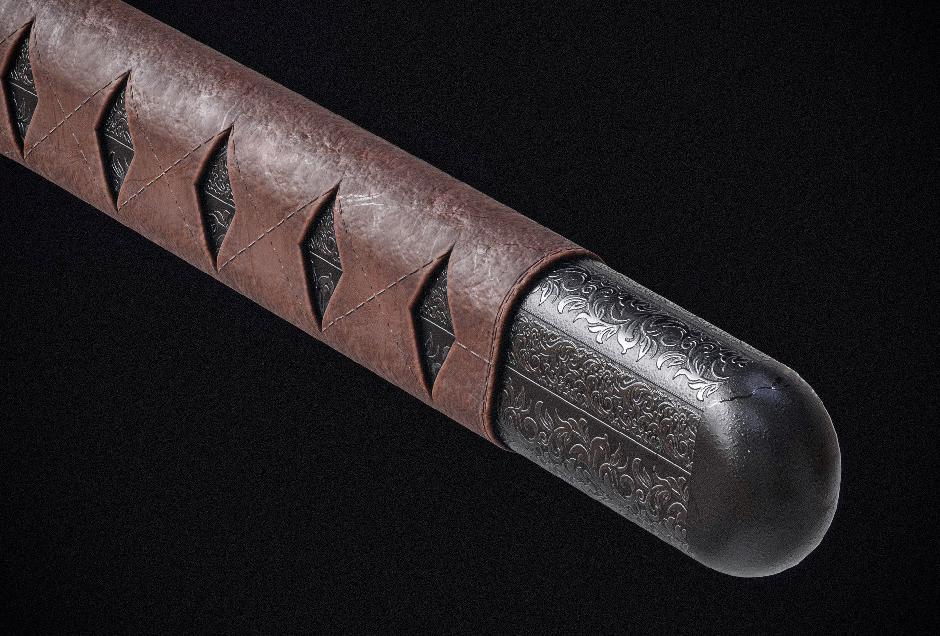 Katana Zoro PBR Sword Low-poly 3D model_5