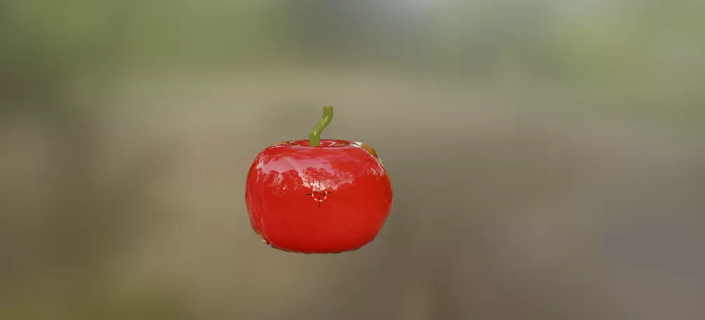 3d red apple 3D model_0