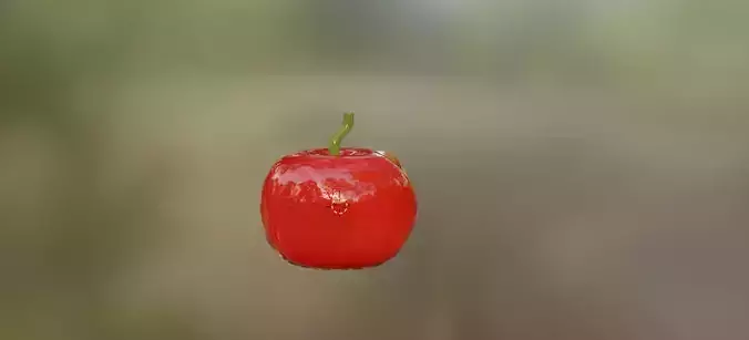 3d red apple