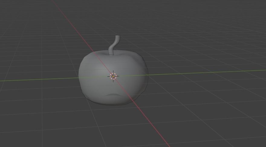 3d red apple 3D model_1