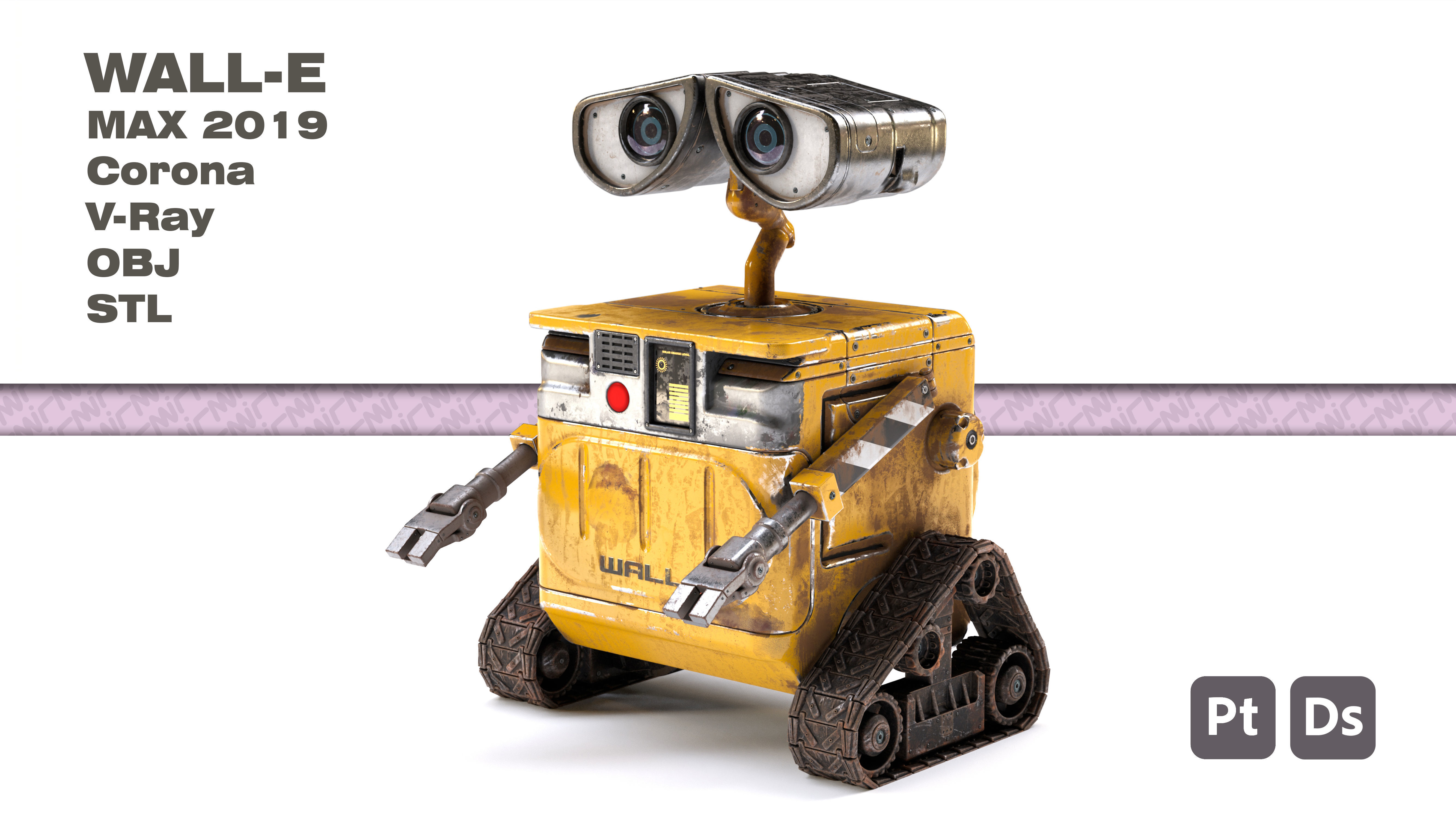 Wall E Robot 3D model_15