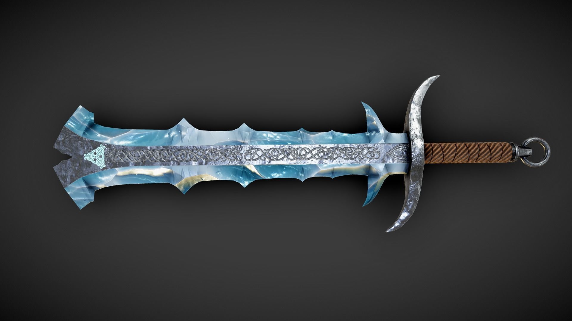 Jotun Ice Sword Low-poly 3D model_7