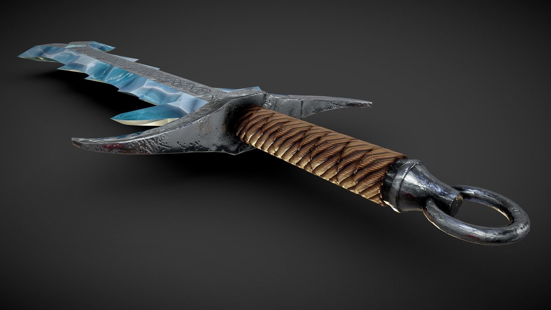 Jotun Ice Sword Low-poly 3D model_2