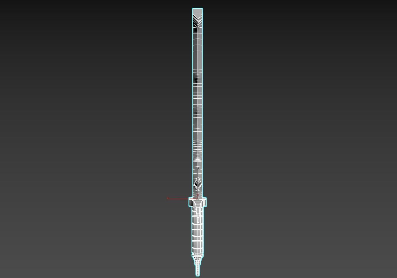 Jotun Ice Sword Low-poly 3D model_10