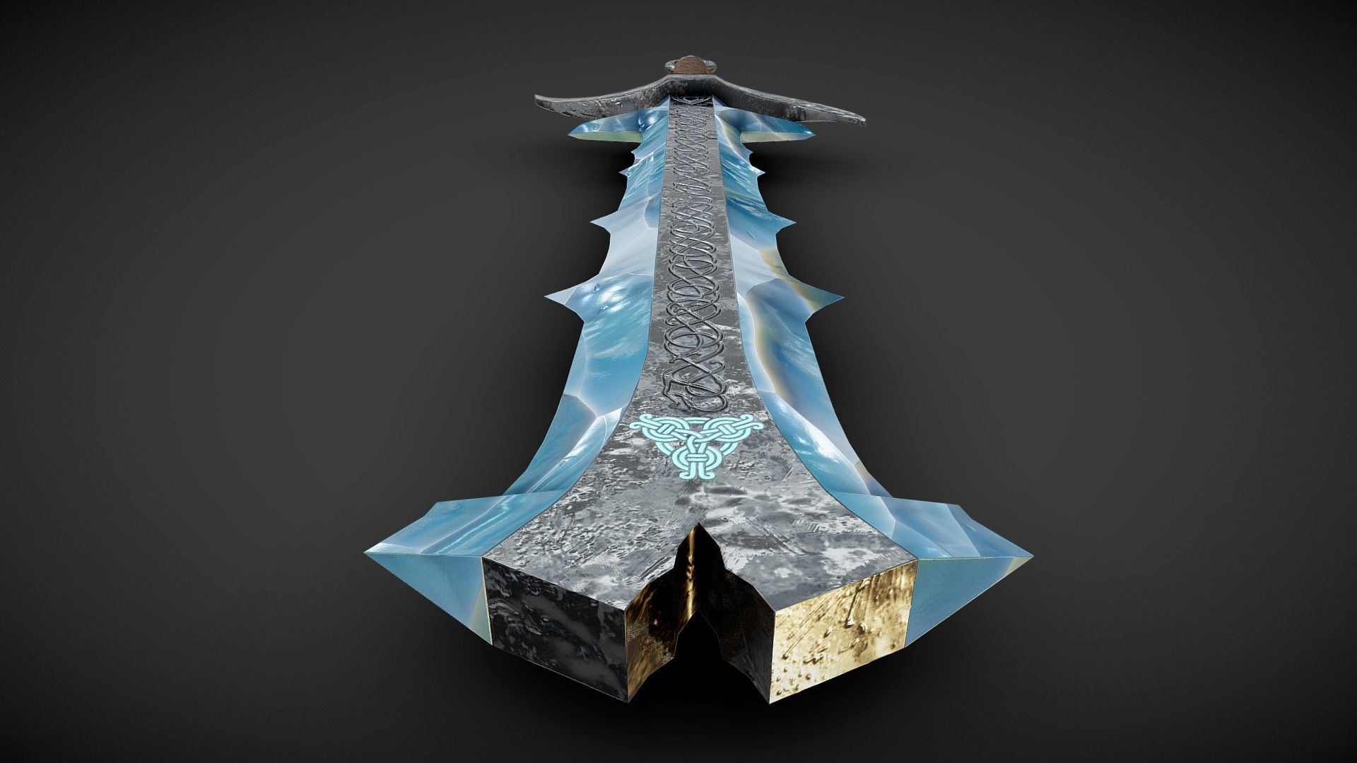 Jotun Ice Sword Low-poly 3D model_6