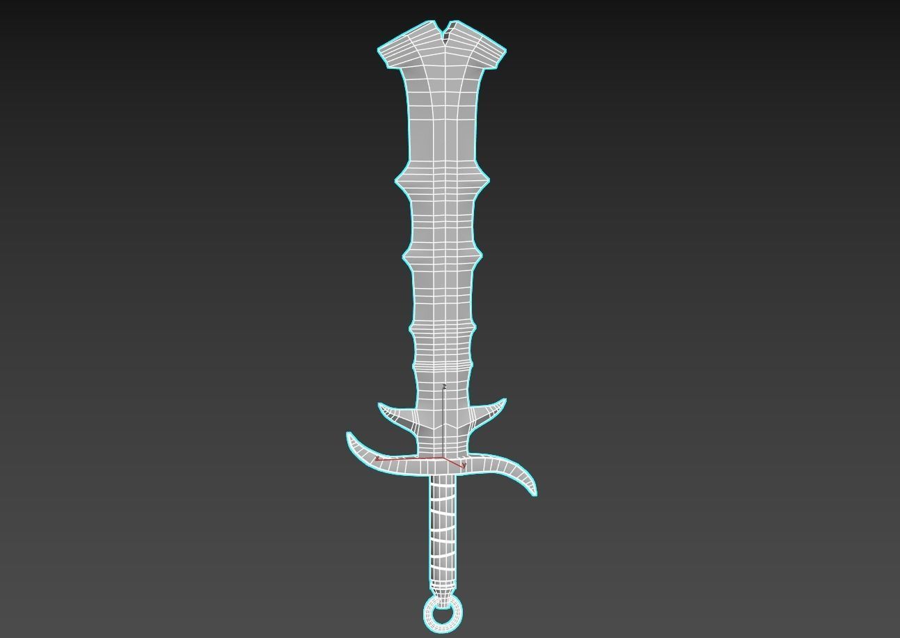 Jotun Ice Sword Low-poly 3D model_9