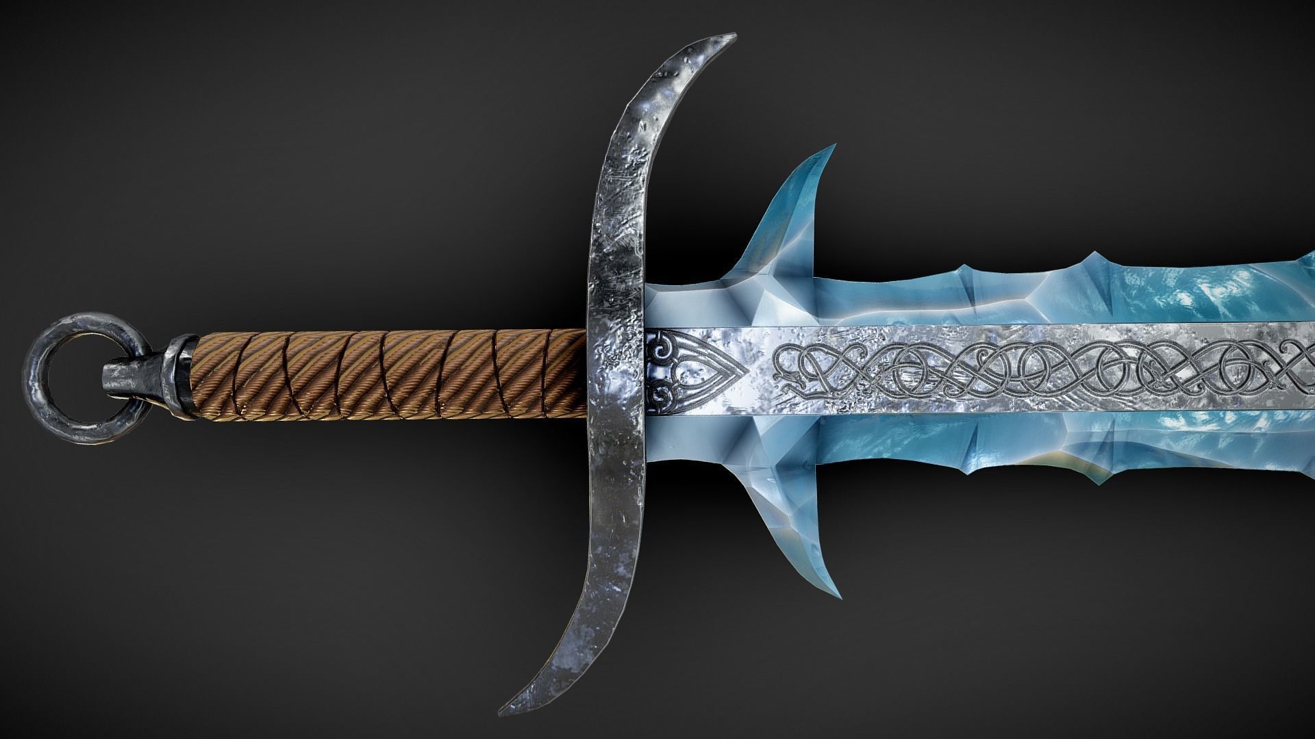 Jotun Ice Sword Low-poly 3D model_4