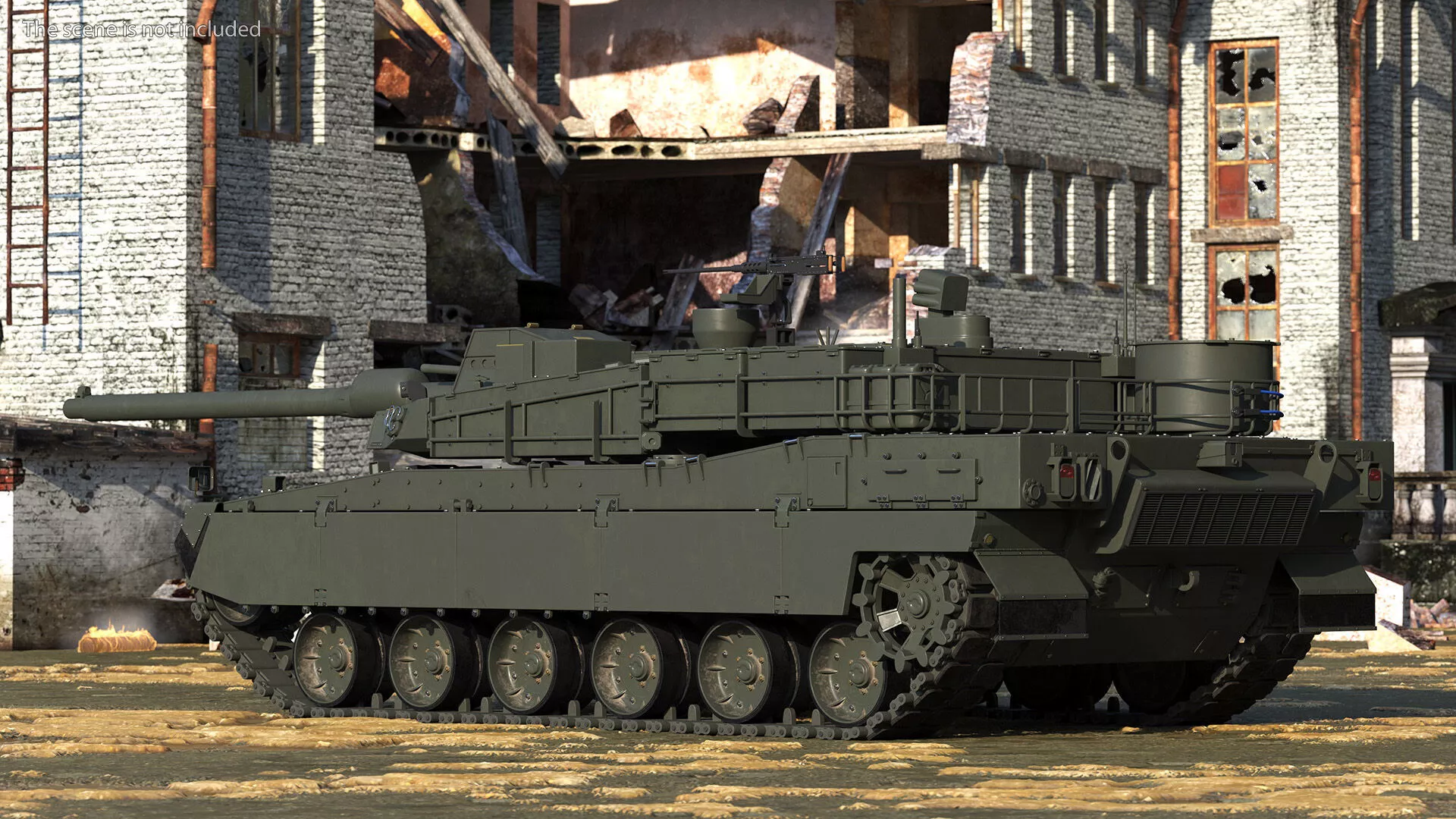 K2 Black Panther Tank Rigged 3D model