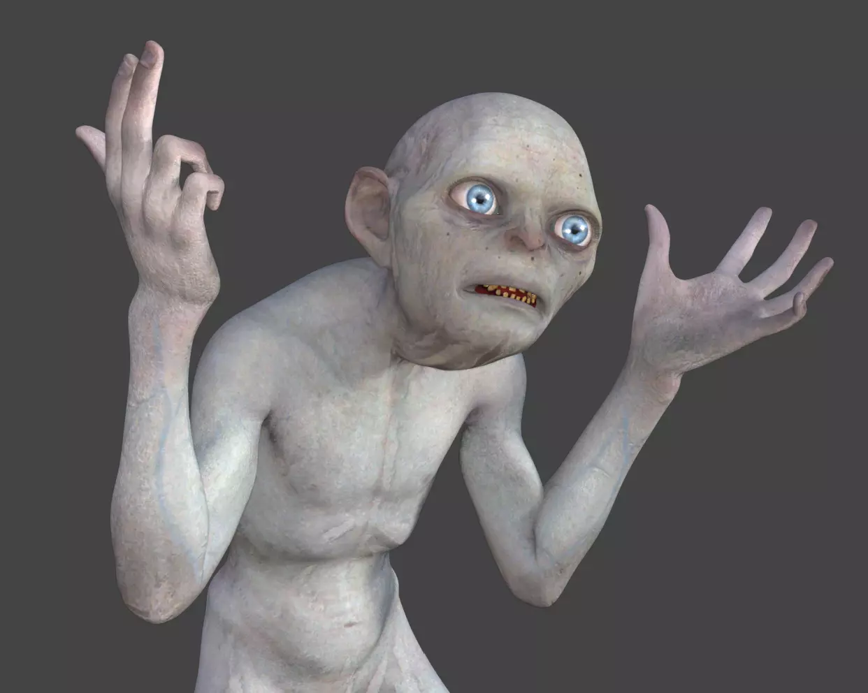Gollum Smeagol 3D print model_0