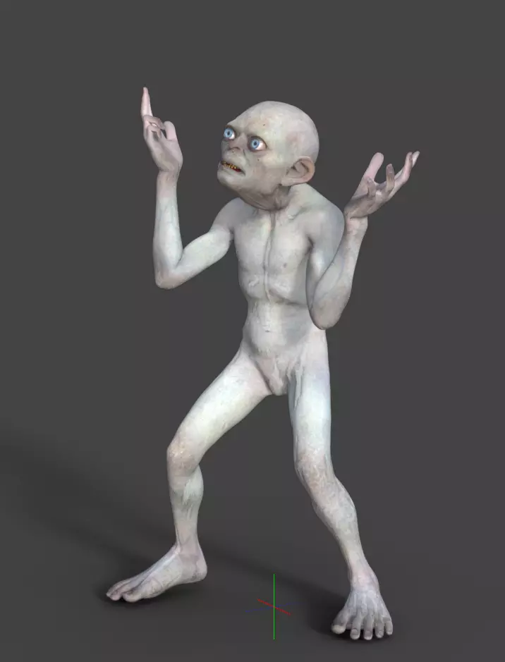 Gollum Smeagol 3D print model_1