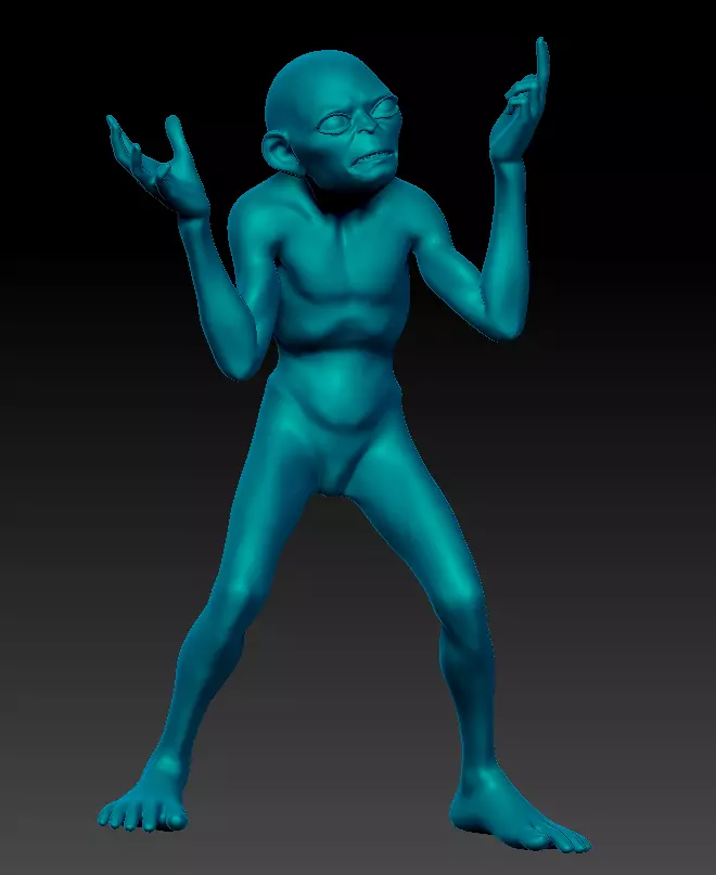 Gollum Smeagol 3D print model_3