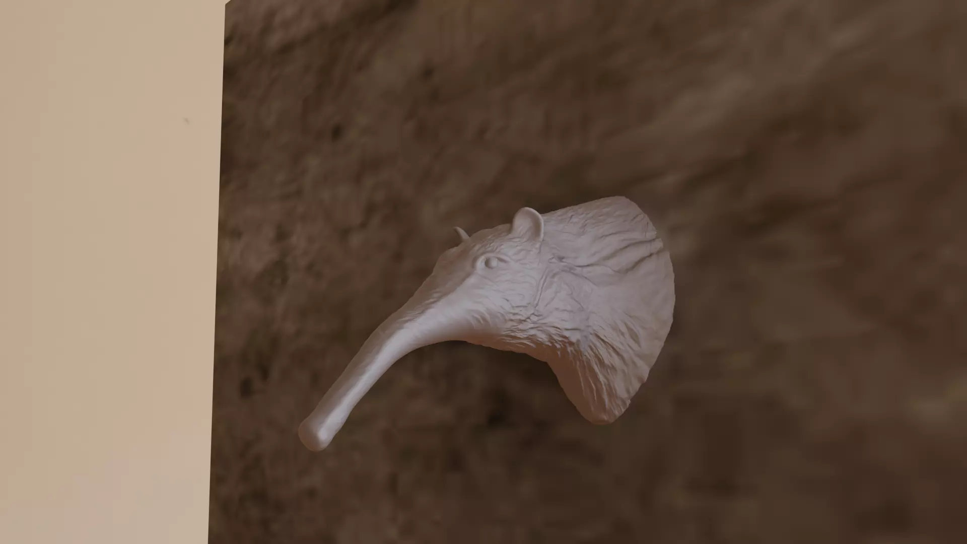 Anteater head wall mount stl decor 3D print model_0