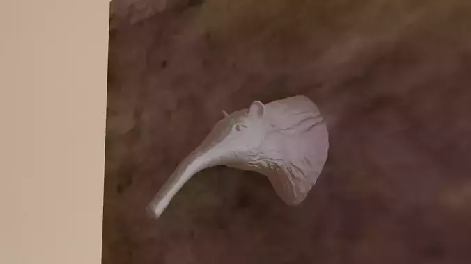 Anteater head wall mount stl decor