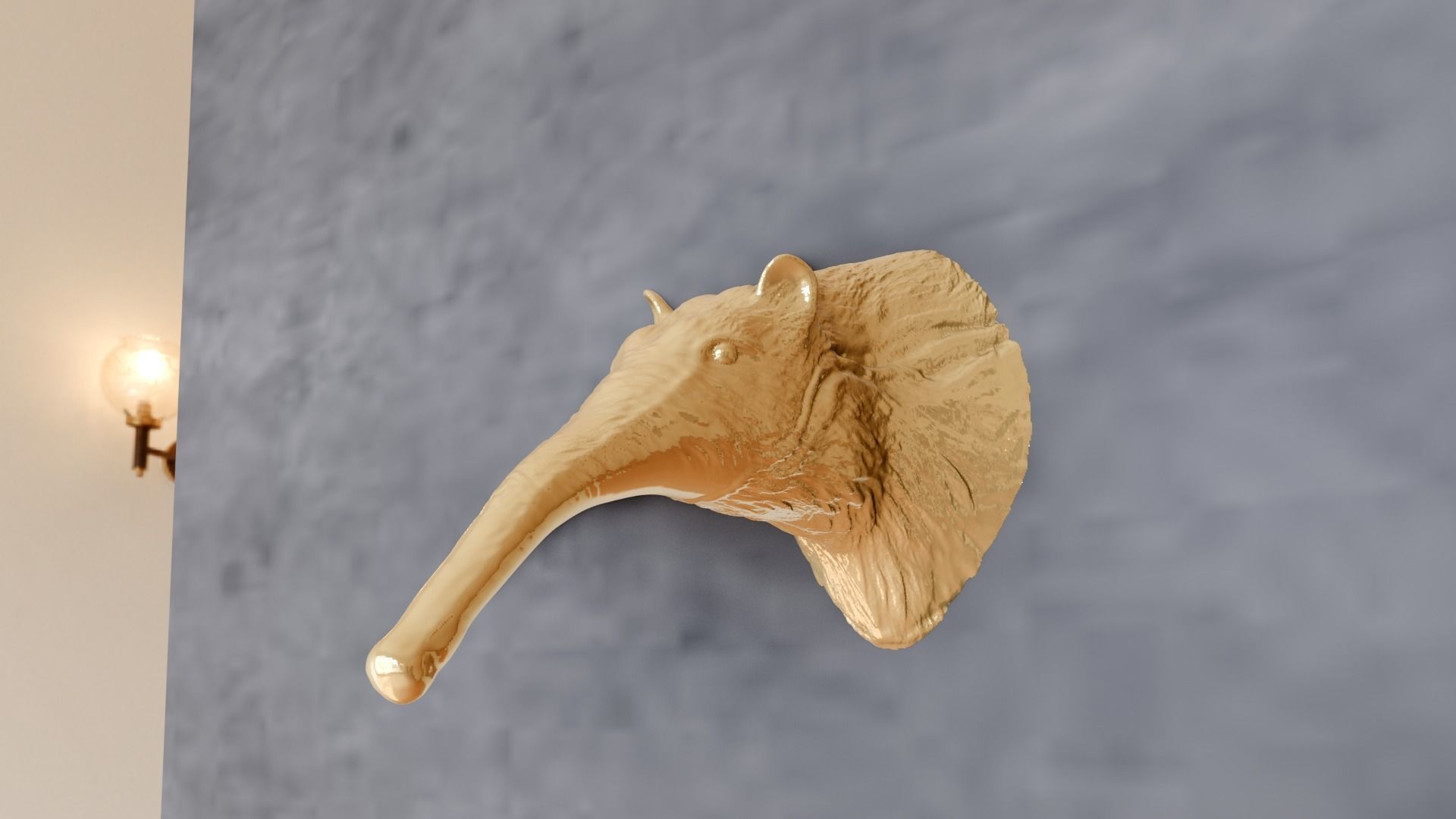 Anteater head wall mount stl decor 3D print model_2