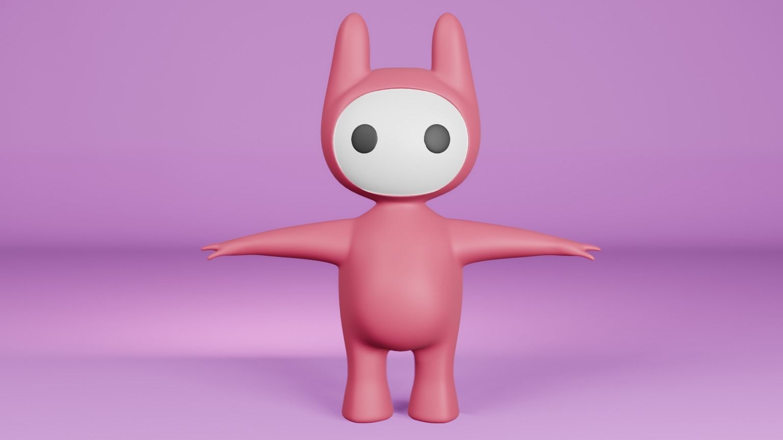 Mascot Character 3D Model Low-poly 3D model_12