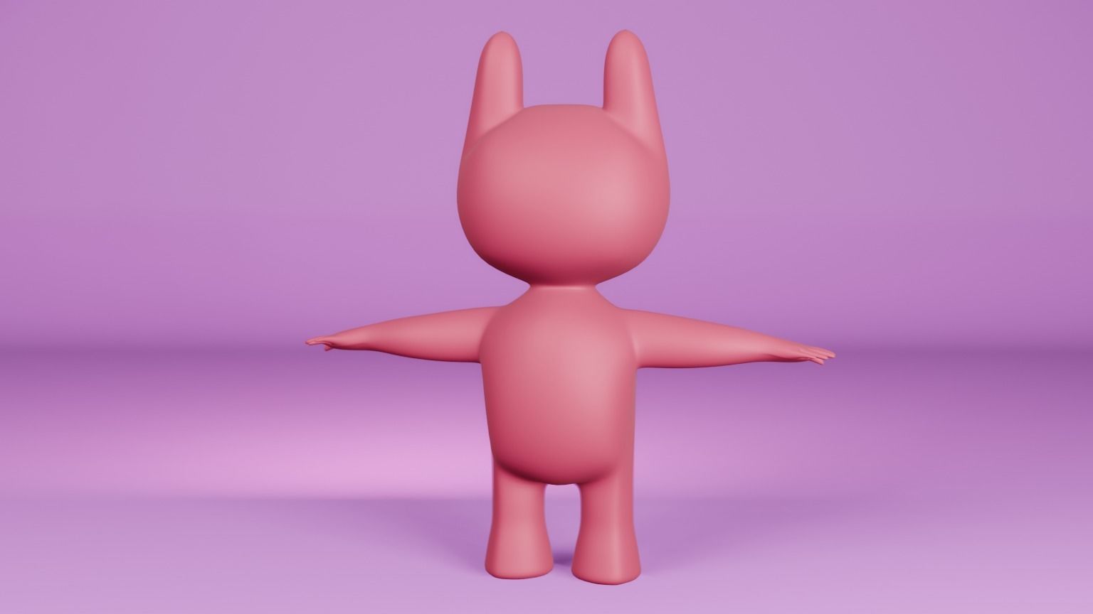 Mascot Character 3D Model Low-poly 3D model_9