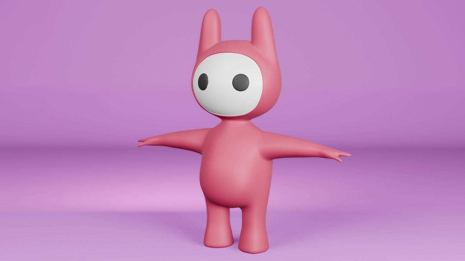 Mascot Character 3D Model Low-poly 3D model_16