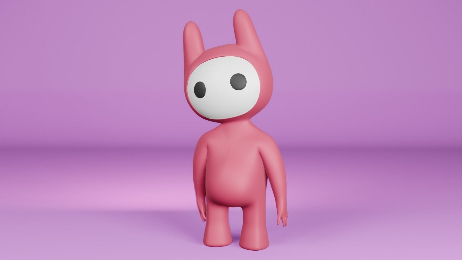 Mascot Character 3D Model Low-poly 3D model_5
