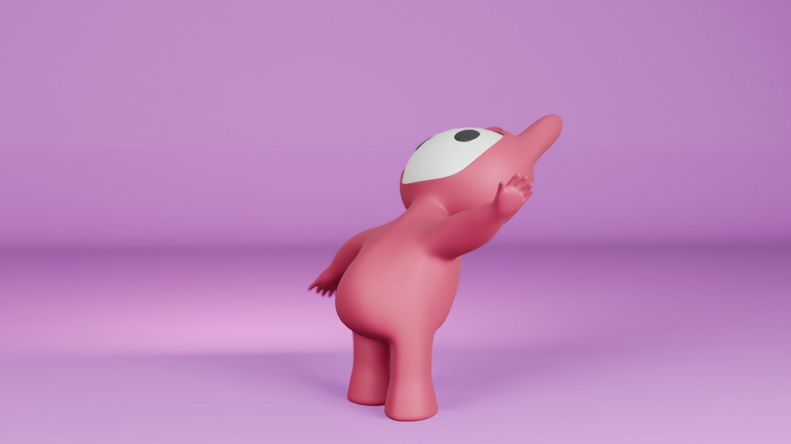 Mascot Character 3D Model Low-poly 3D model_2