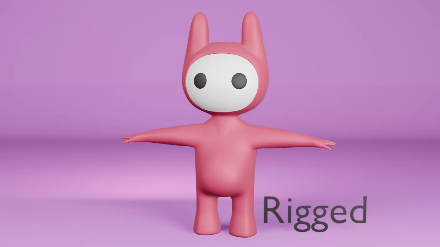 Mascot Character 3D Model Low-poly 3D model_0