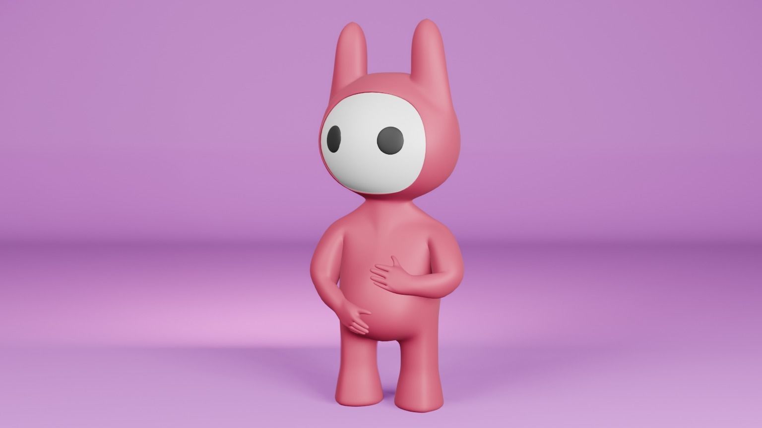 Mascot Character 3D Model Low-poly 3D model_4