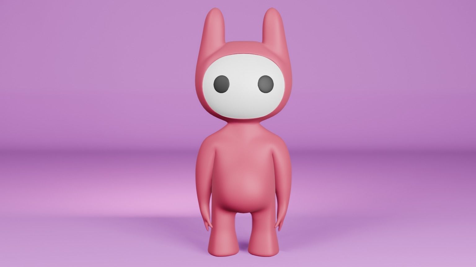 Mascot Character 3D Model Low-poly 3D model_3