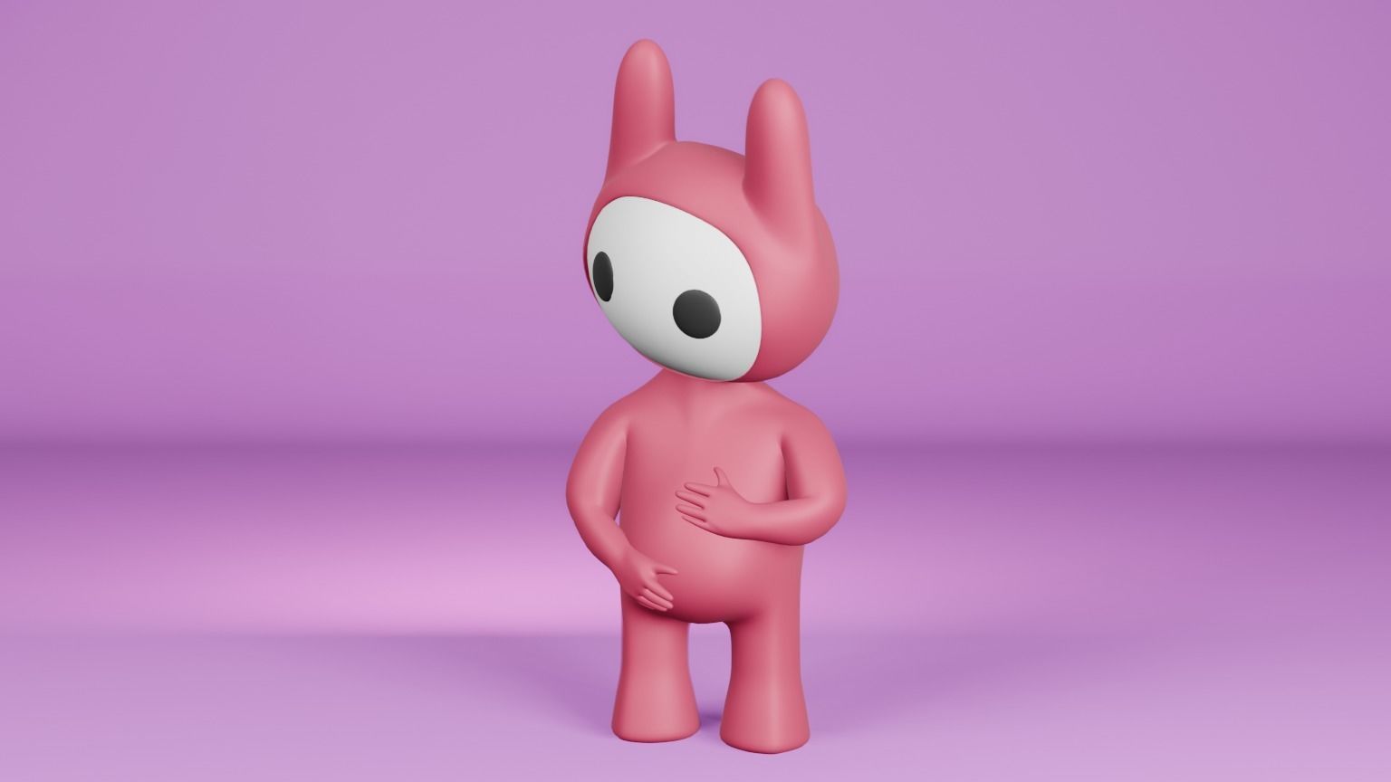 Mascot Character 3D Model Low-poly 3D model_6