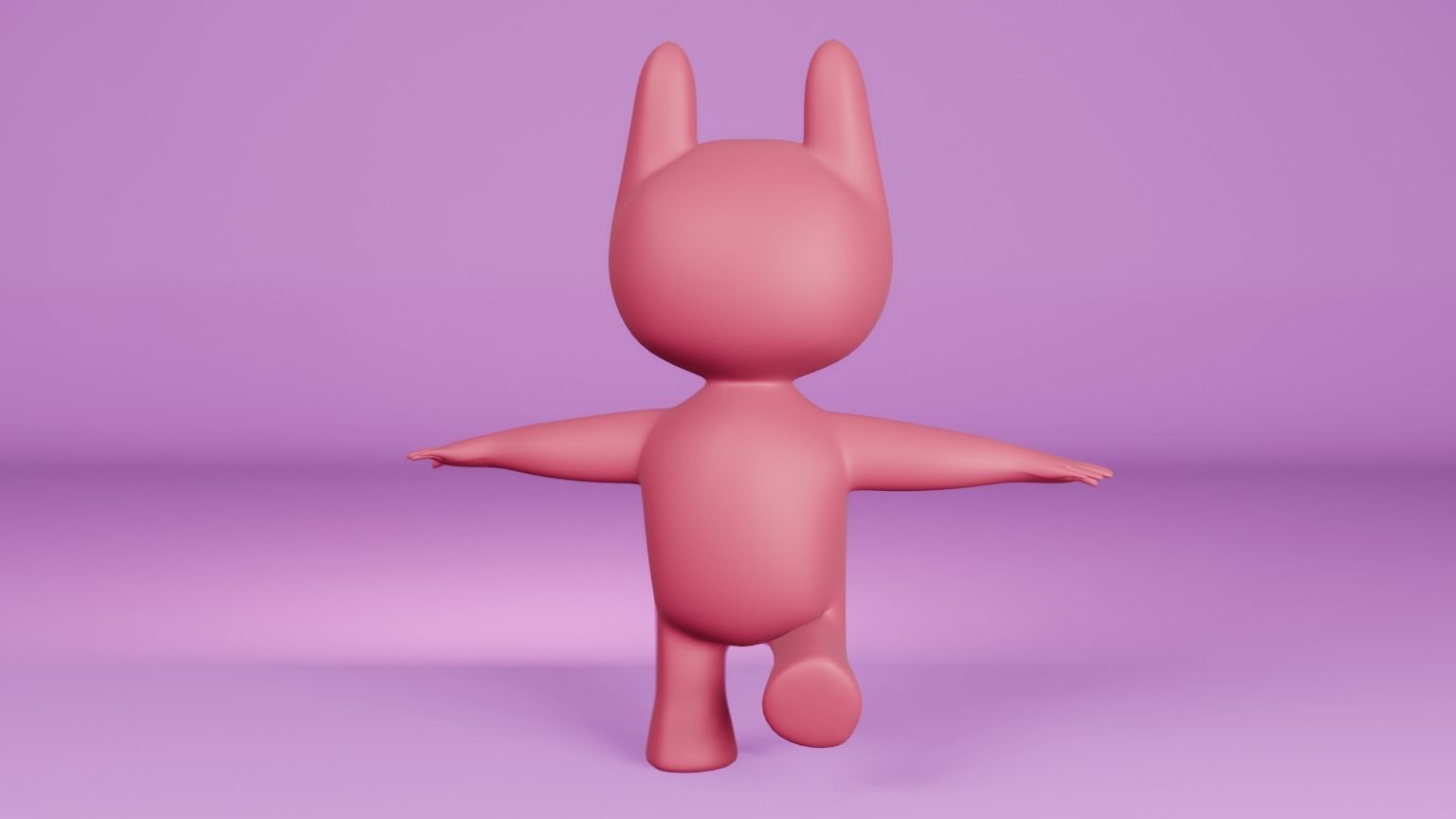 Mascot Character 3D Model Low-poly 3D model_10