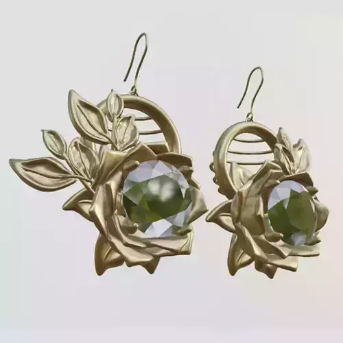 Flower cage earring 