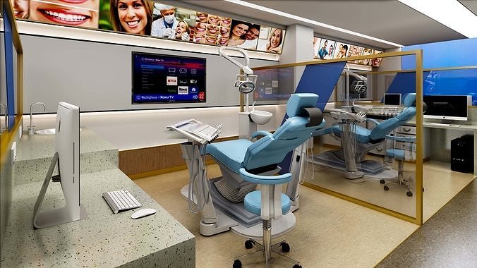 Dental clinic reception design 3D model
