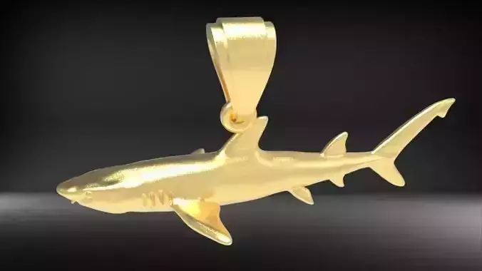 Shark Pendant Necklace Sea Animal Charm Ocean Overlord