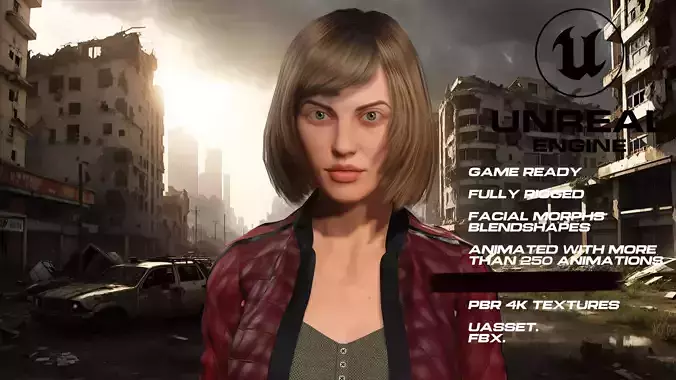 Zombie Hunter full rigged - game ready - animated