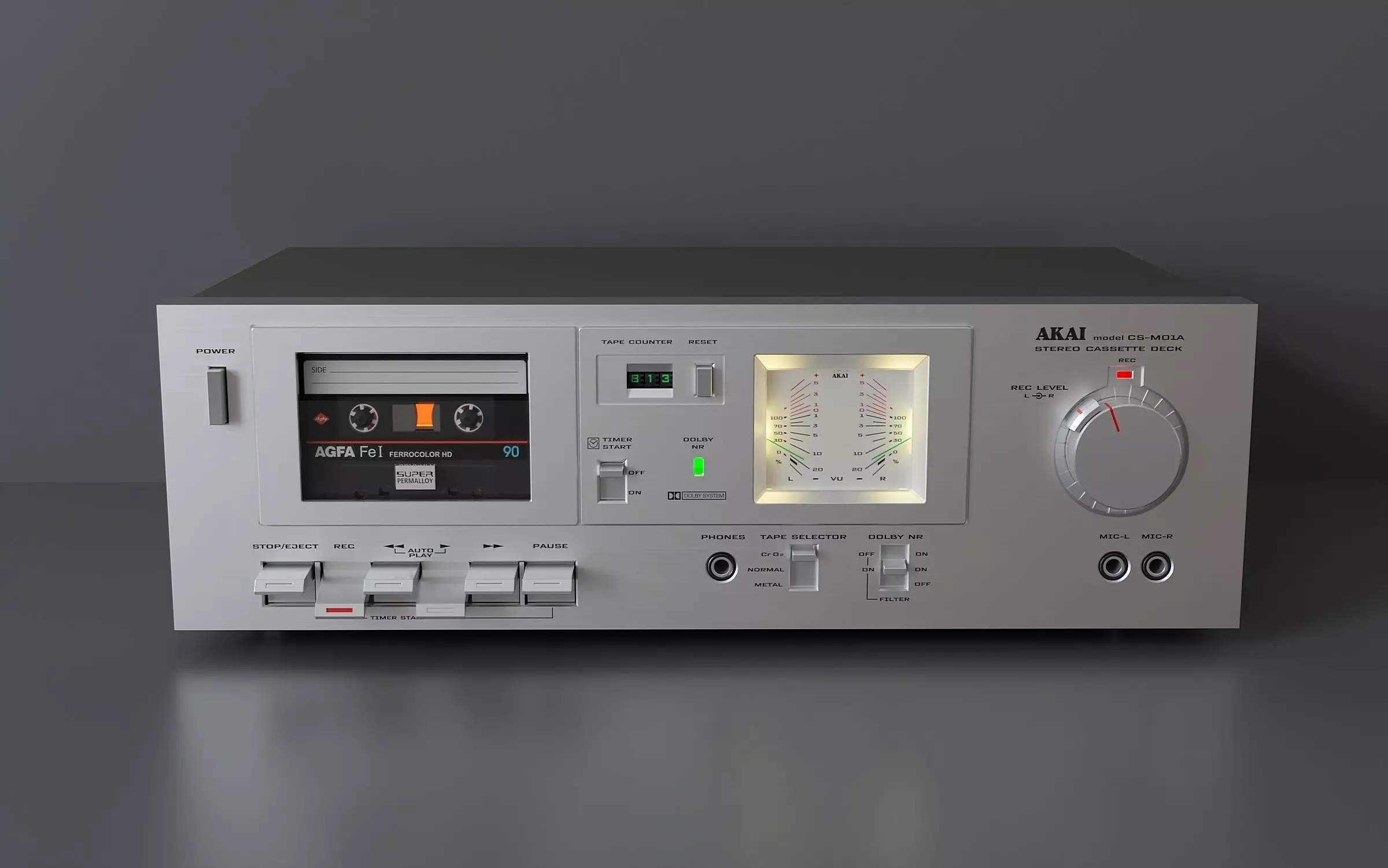 Japanese vintage cassette deck 71 3D model_0