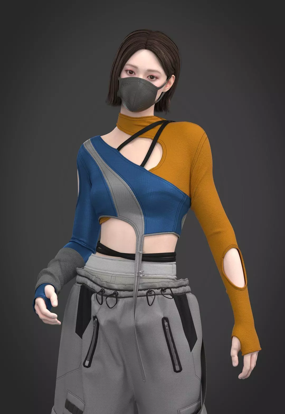 Female-outfit Free 3D model
