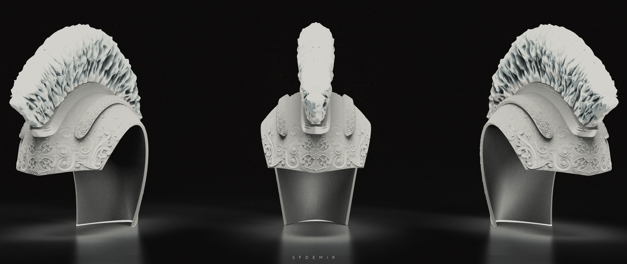 Roman Helmet 3D Model 3D model_8