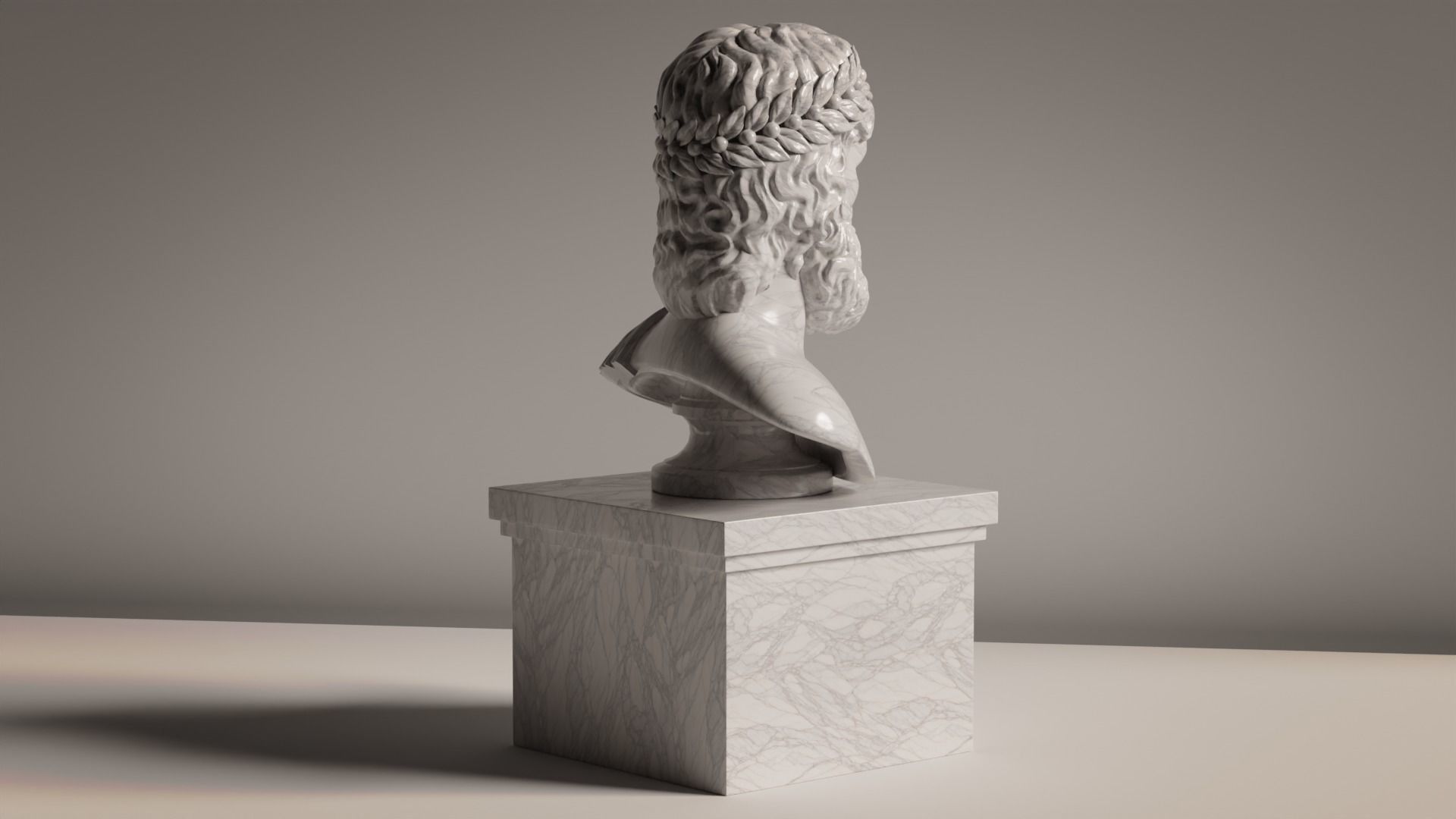 Zeus Bust 3D print model_3