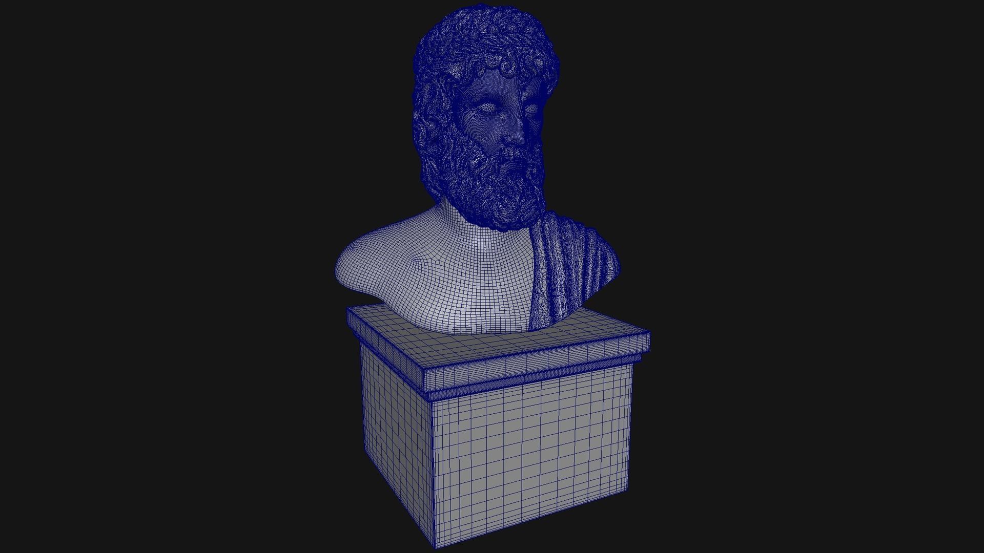 Zeus Bust 3D print model_5