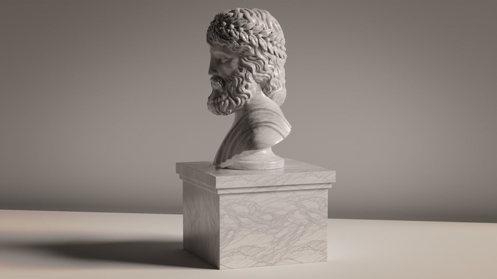 Zeus Bust 3D print model_1