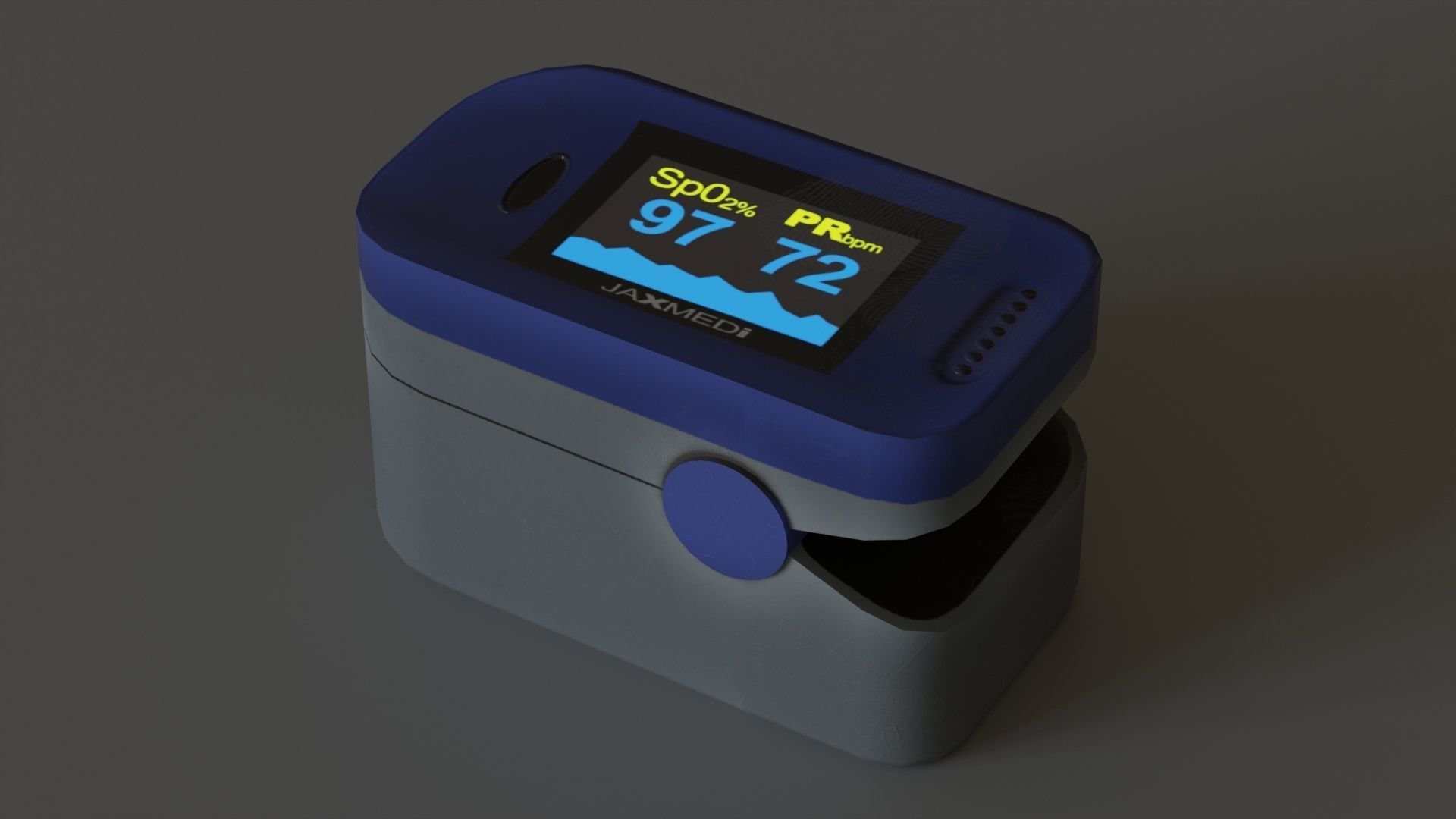 Pulse Oximeter Low-poly 3D model_2