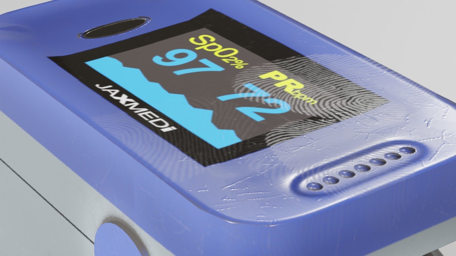 Pulse Oximeter Low-poly 3D model_1