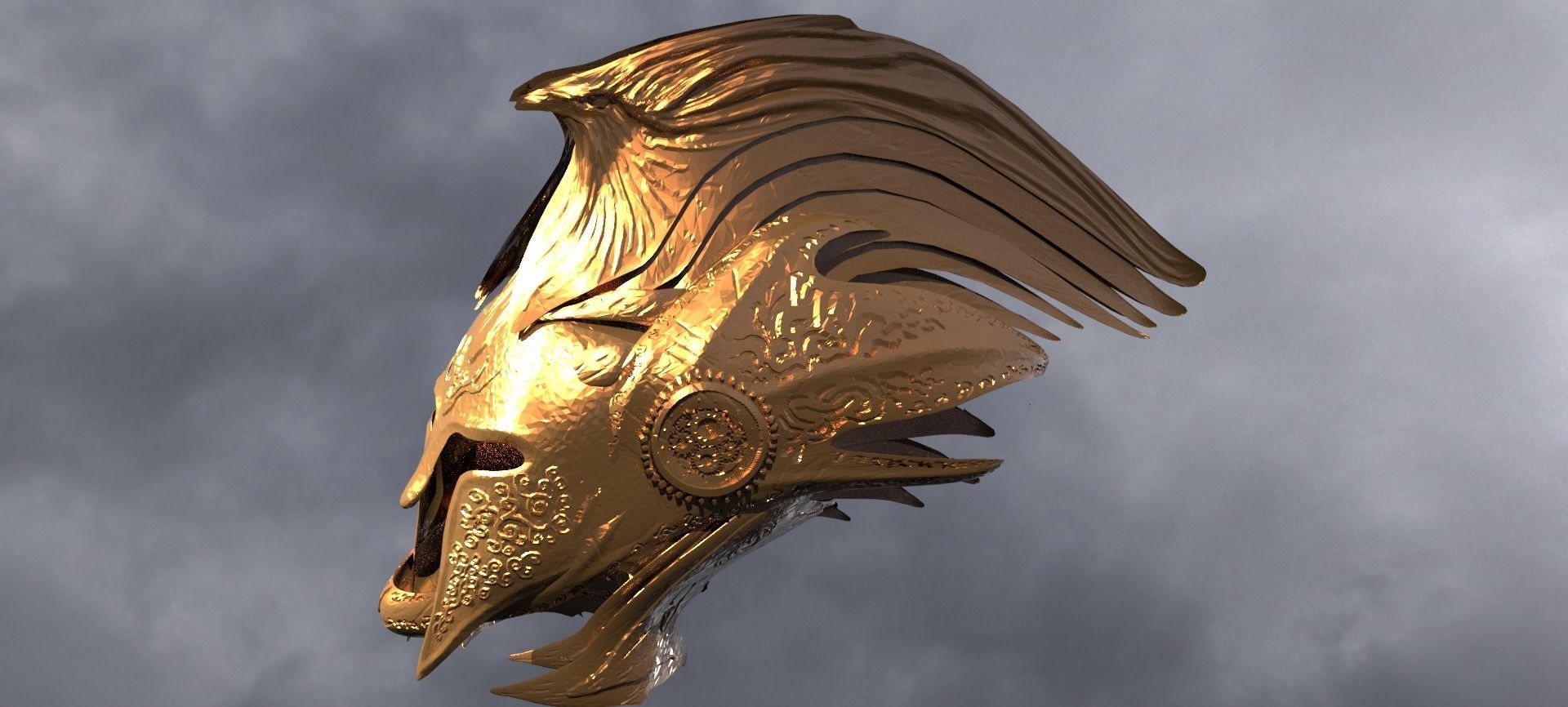 Dragon Rider Sculpture 3D model_9