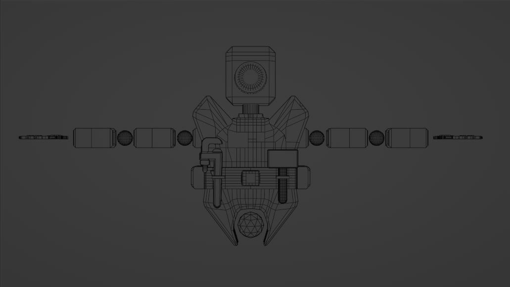 Repair Robot  Low-poly 3D model_8