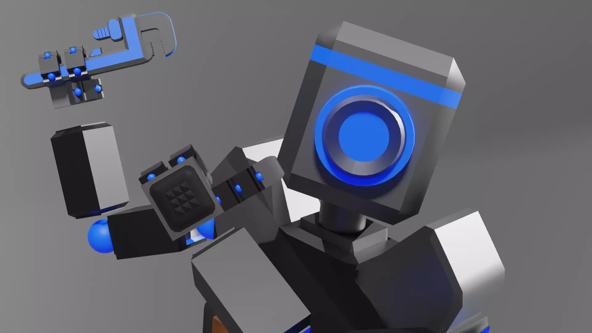 Repair Robot  Low-poly 3D model_0