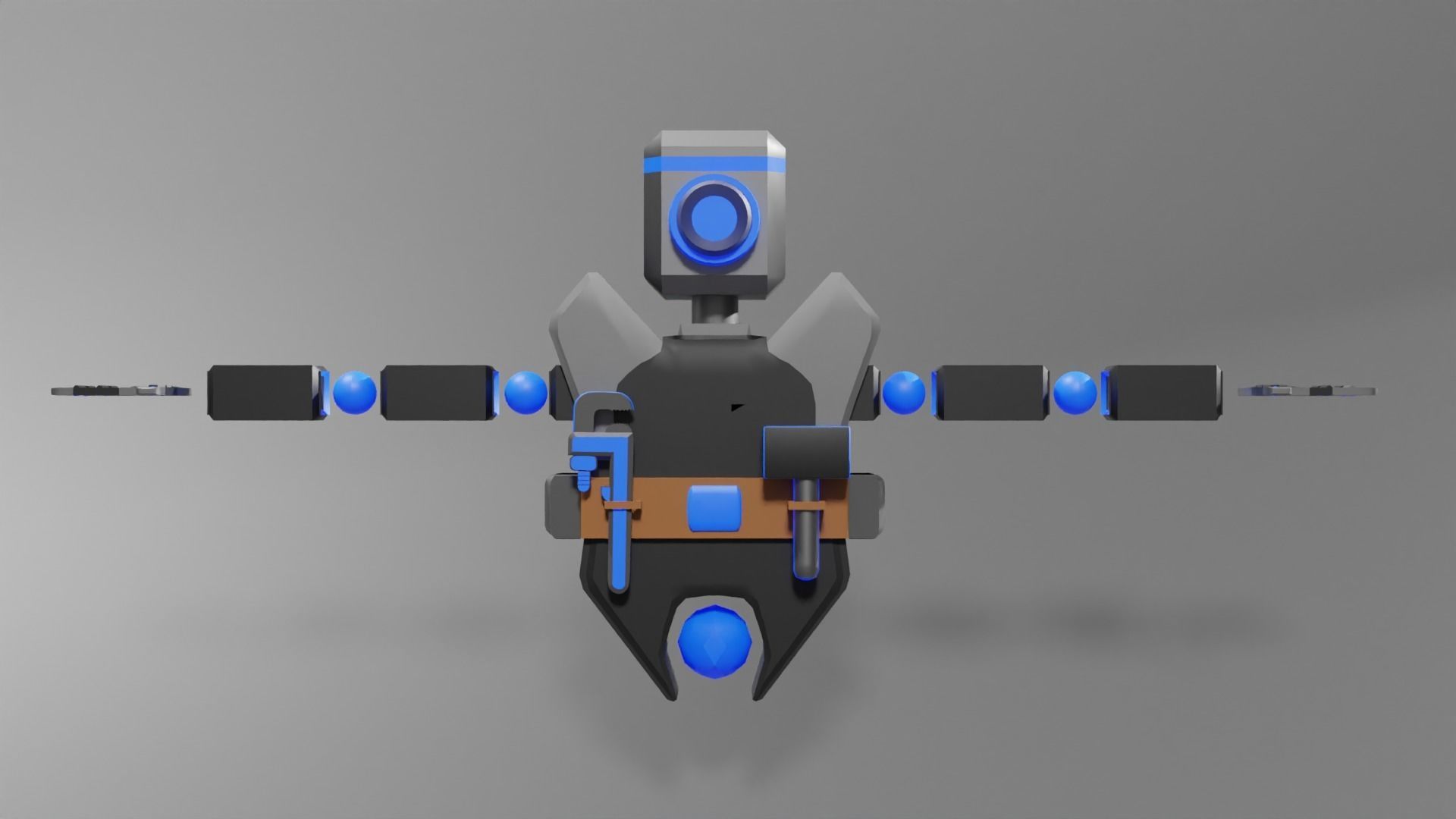 Repair Robot  Low-poly 3D model_4