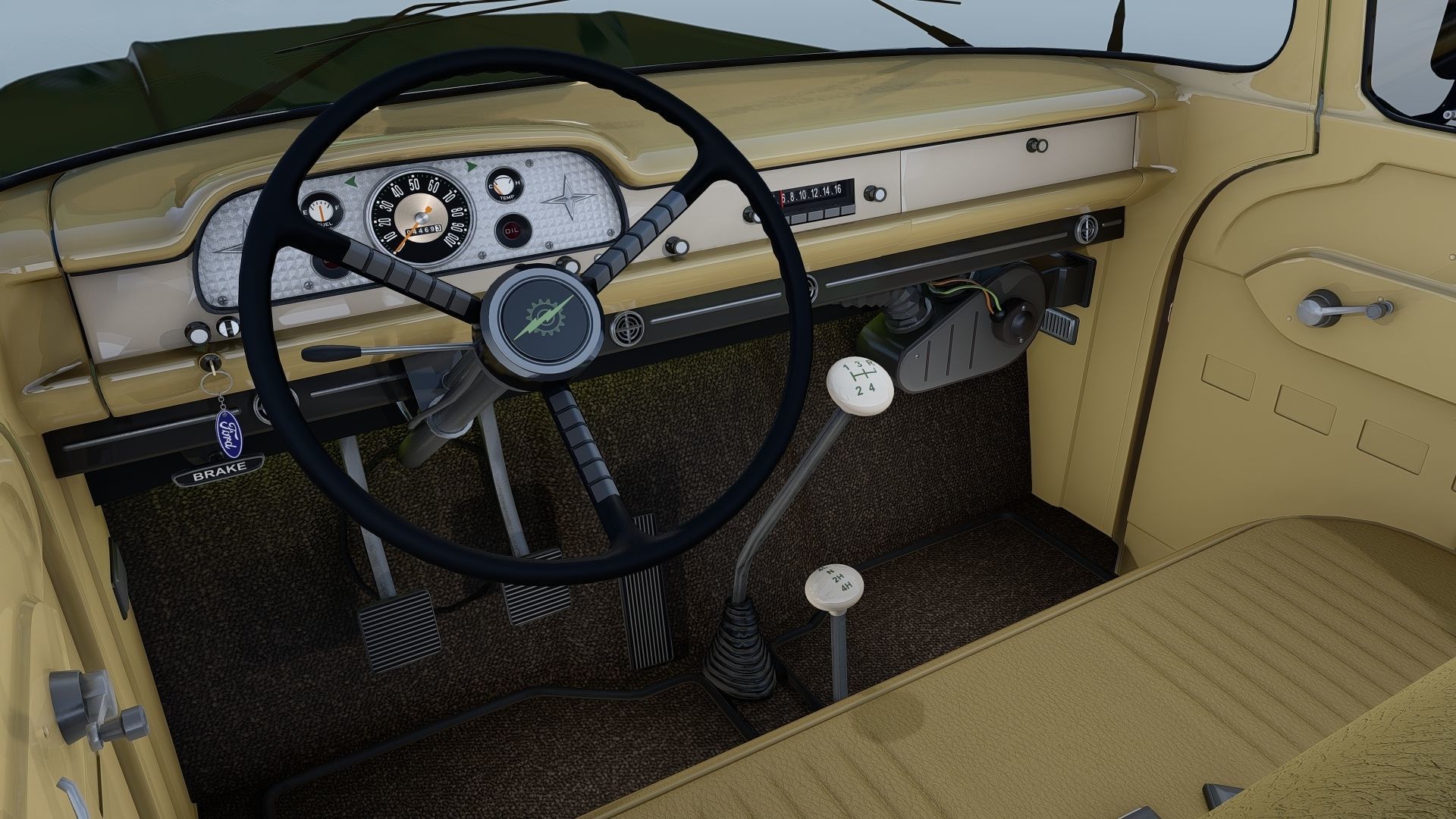 Pickup 1959 F350 Crew Cab Long Bed 3D model_24