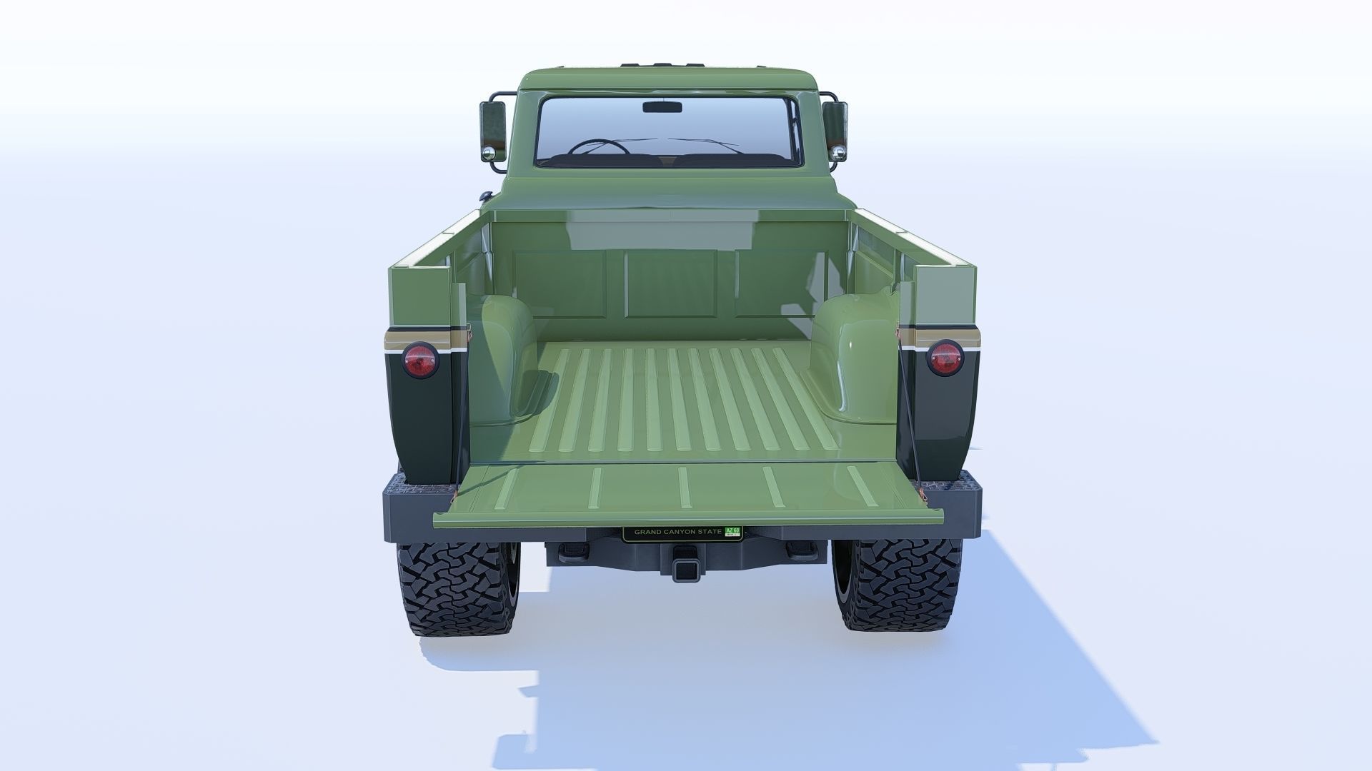 Pickup 1959 F350 Crew Cab Long Bed 3D model_18