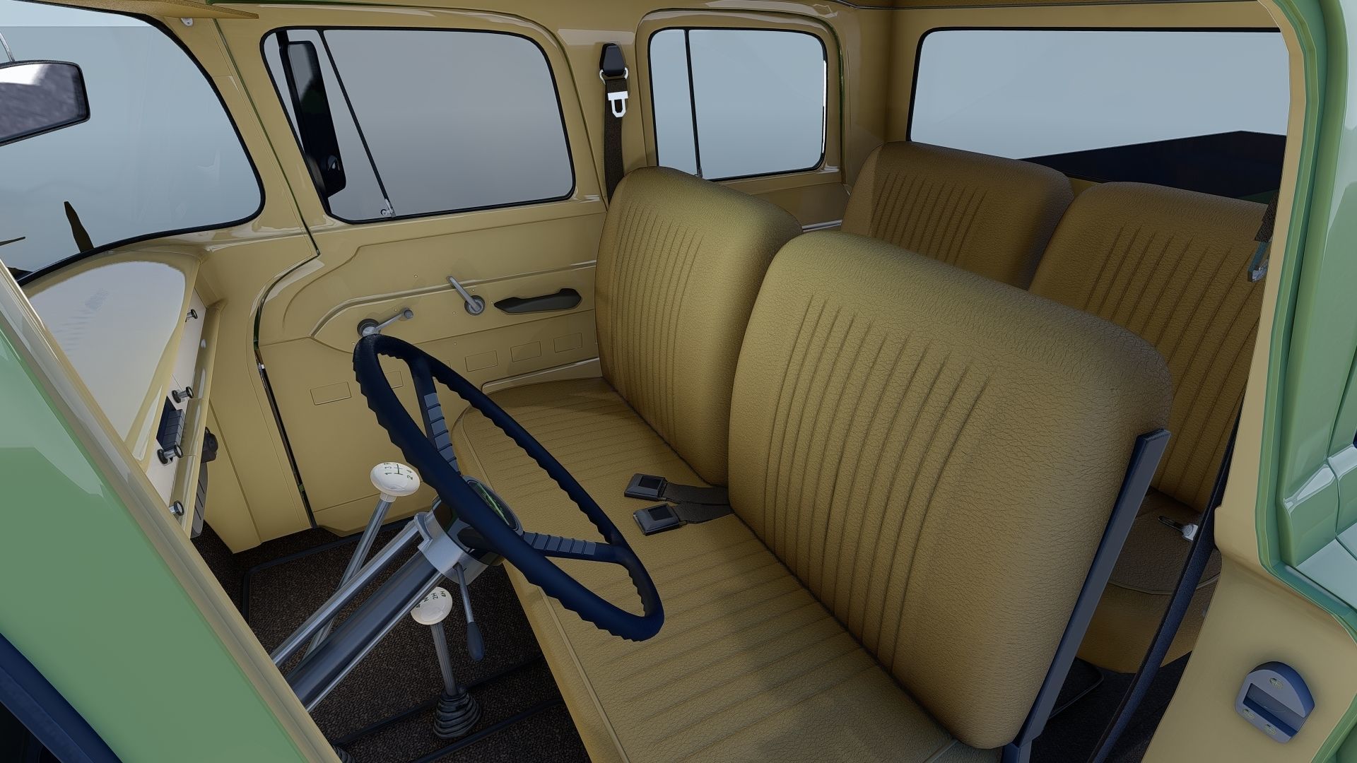 Pickup 1959 F350 Crew Cab Long Bed 3D model_22