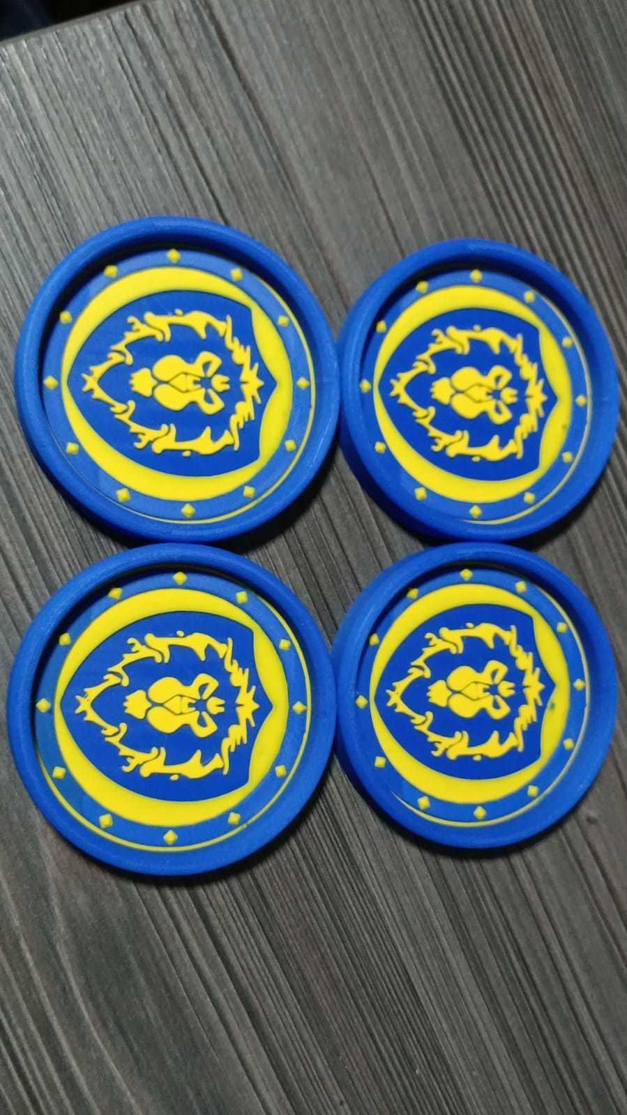 Alliance coaster with coaster holder 3D print model_2